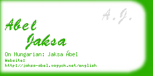 abel jaksa business card