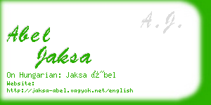 abel jaksa business card